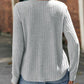 Round Neck Ribbed Long Sleeve T-Shirt