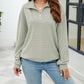 Quarter-Zip Collared Drop Shoulder Sweatshirt