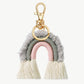 Fringe Trim Rainbow Key Chain