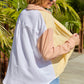 Color Block Textured Drop Shoulder Shacket