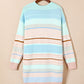 Color Block Pocketed Dropped Shoulder Cardigan