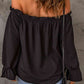 Off-Shoulder Flounce Sleeve Blouse