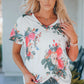 Floral V-Neck Tee Shirt