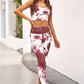 Tie-dye Crop Top and Leggings Set