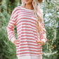Striped Dropped Shoulder Longline Top