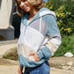 Striped Zip Up Drawstring Hooded Jacket