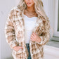 Plaid Collared Neck Jacket