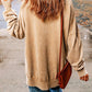 Letter Graphic Drop Shoulder Long Sleeve Slit Sweatshirt