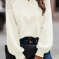 Lantern Sleeve Round Neck Blouse
