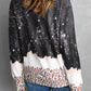 LET IT SNOW Graphic Leopard Sweatshirt