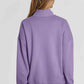 Half Sanp Drop Shoulder Long Sleeve Sweatshirt