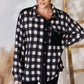 Hailey & Co Full Size Plaid Button Up Jacket