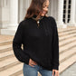 Cable-Knit Turtle Neck Long Sleeve Sweater