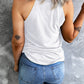 Curved Hem Grecian Tank Top