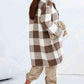 Plaid Collared Neck Longline Coat