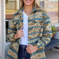 Geometric Button Down Collared Jacket