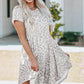 Leopard Print Empire Waist Babydoll Dress