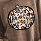 Round Neck Dropped Shoulder Pumpkin Graphic Sweatshirt