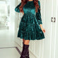Smocked Tiered Round Neck Mini Dress