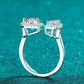 Heart-Shape Moissanite Open Ring