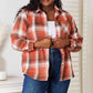 Double Take Plaid Collared Neck Long Sleeve Shirt