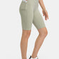 High Waist Biker Shorts with Pockets