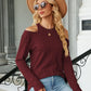 Dropped Shoulder Long Sleeve Blouse