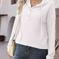 Half Button Up Drawstring Hoodie