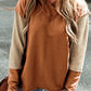 Color Block Dropped Shoulder Hoodie