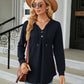Long Sleeve Hooded Blouse