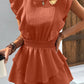 Textured Smocked Waist Layered Dress