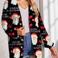 Printed Button Up Long Sleeve Cardigan