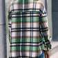 Plaid Collared Neck Button Down Jacket