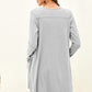 V-Neck Long Sleeve Cardigan with Pocket