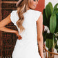 Flutter Sleeve Tulip Hem Mini Dress