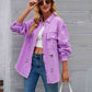 Distressed Raw Hem Denim Jacket