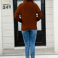 Mock Neck Long Sleeve Sweater