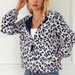 Leopard Zip-Up Hooded Jacket