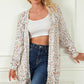 Heathered Open Front Long Sleeve Cardigan