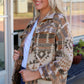 Geometric Dropped Shoulder Collared Jacket