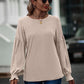 Round Neck Dropped Shoulder Flounce Sleeve T-Shirt
