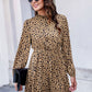Printed Long Sleeve Mini Dress