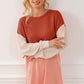 Color Block Long Sleeve Tee Dress