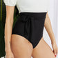 Marina West Swim Salty Air Puff Sleeve One-Piece in Cream/Black