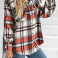 Plaid Collared Neck Button Down Jacket