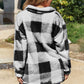 Plaid Button Up Collared Neck Jacket