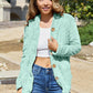 Button Up Long Sleeve Hooded Jacket