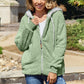 Zip Up Drawstring Hooded Jacket