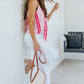 Printed Tie-Front V-Neck Cami