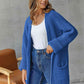 Open Front Long Sleeve Cardigan with Pockets